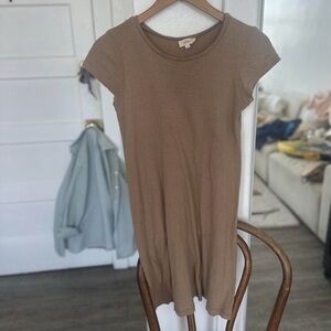 OZMA raw silk tee shirt dress